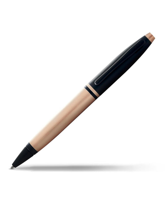 Cross Calais Brushed Rose Gold Plate and Black Lacquer Ballpoint Pen AT0112-27