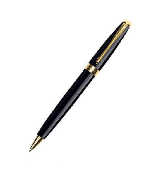 Parker Fusion Laque Black GT Ball Pen with Black Notebook