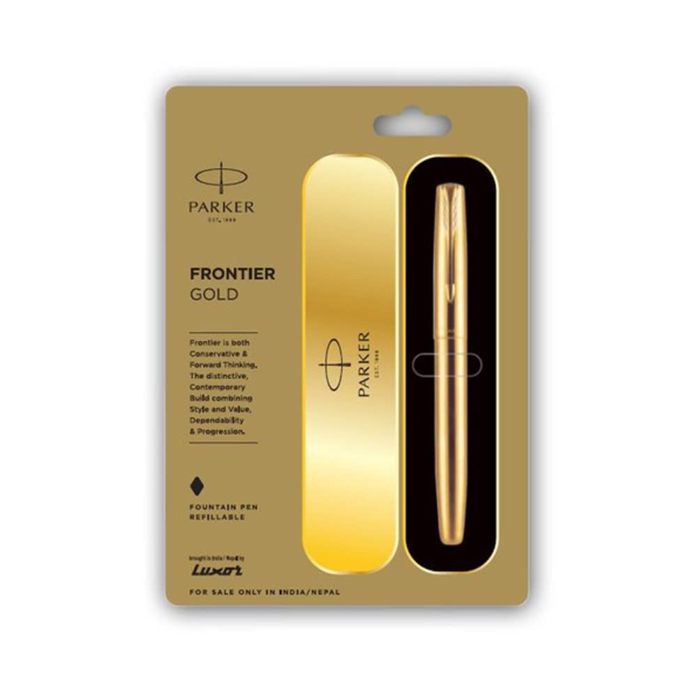 Parker Frontier Gold Fountain Pen Fine Nib