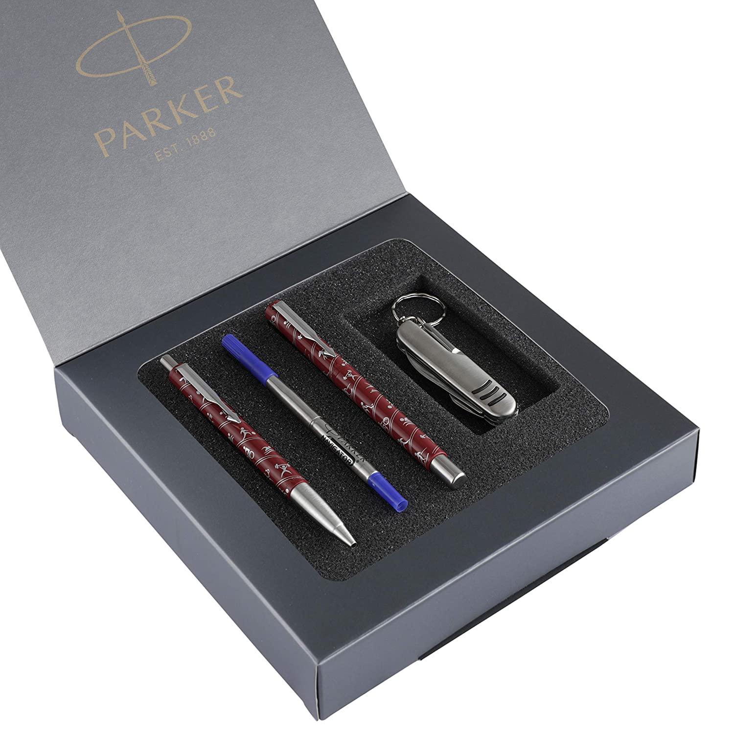 Parker Vector Rollerball Pen - Black, Blue, Red, White,Silver,Gold - Gift  box