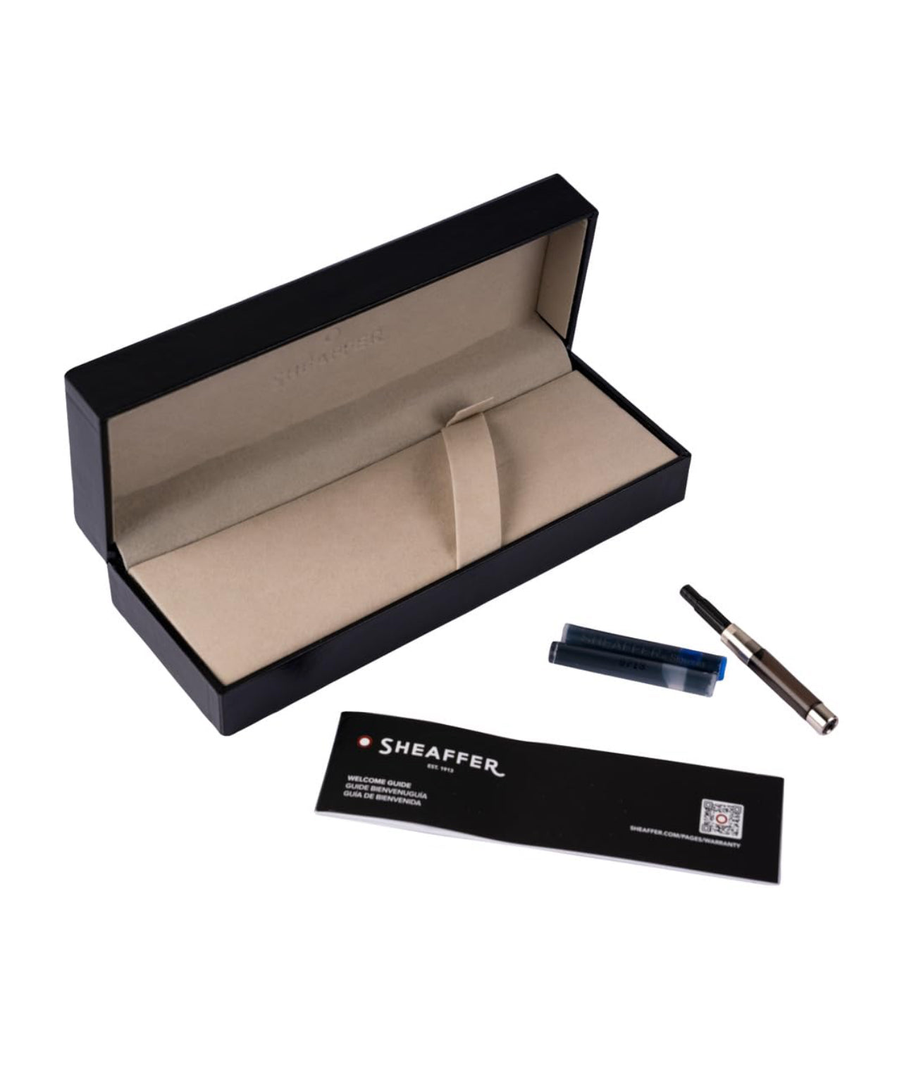 Sheaffer Gift 100 Glossy Blue Fountain pen with Chrome Plated Trim | Fountain Pen Medium Nib | Pen Set for Gift