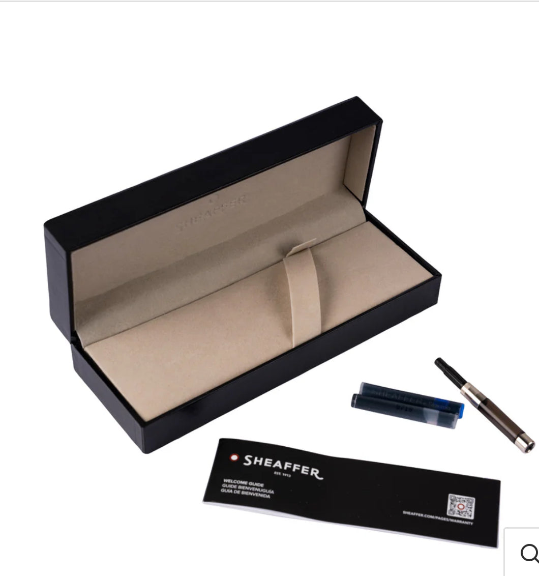 Sheaffer® 100 9370 Glossy Coffee Brown Fountain Pen With PVD Gold-Tone Trim | Medium Nib|