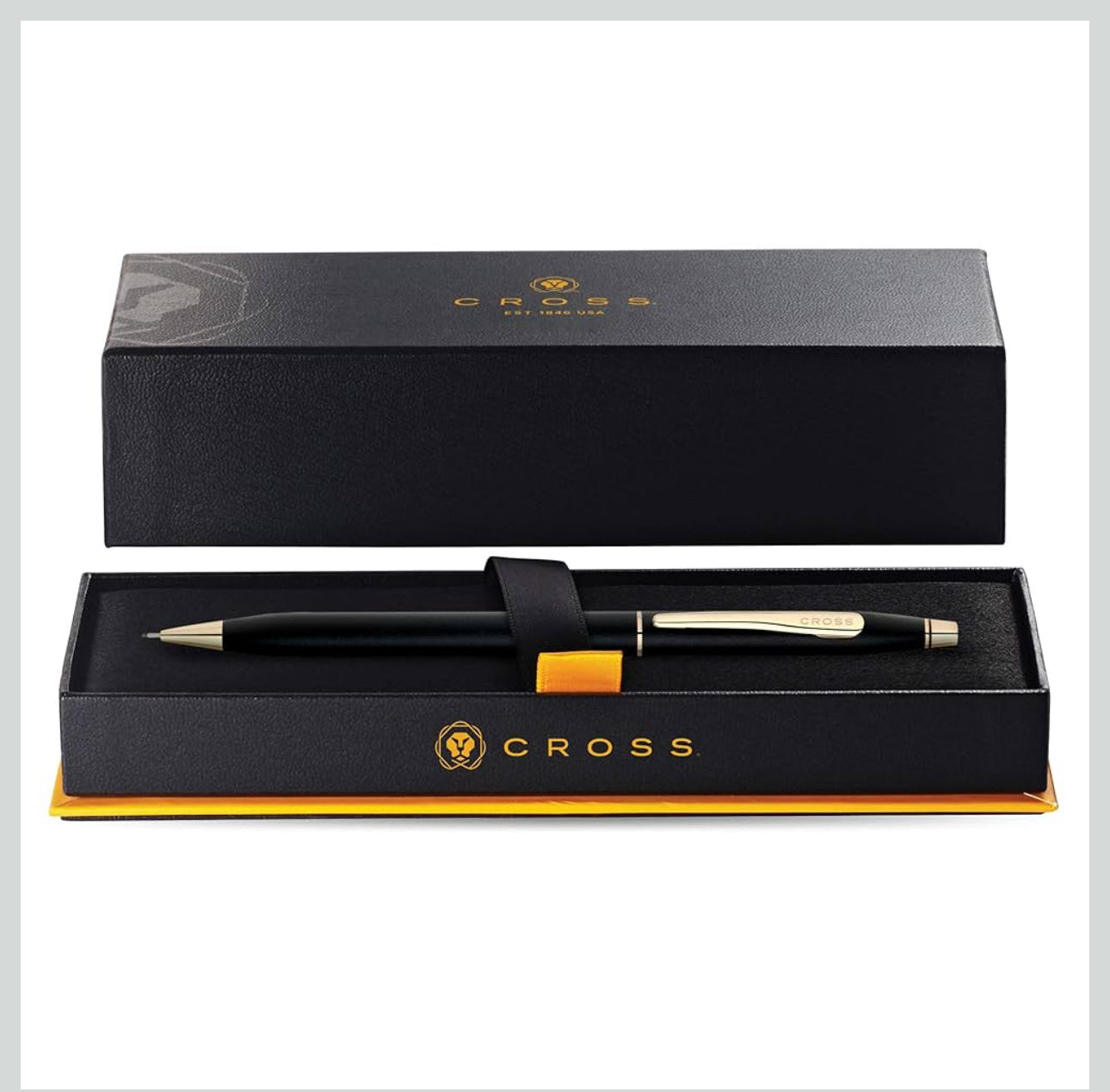 Cross Classic Century, Classic Black, 0.7mm Pencil with 23 Karat Gold Plated Appointments (250305)