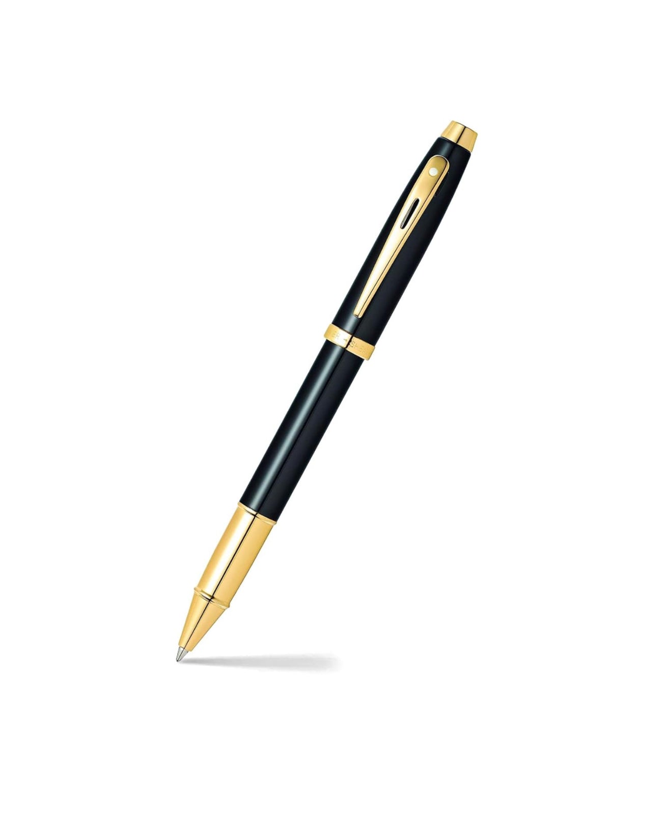 Sheaffer 100 Glossy Black Lacquer Rollerball Pen with Gold Tone Appointments