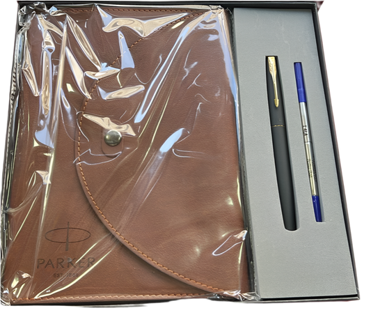 Parker FAB Gift set| Parker Frontier Rollerball (Matte Black with Gold trim) | Includes Rollerball refill