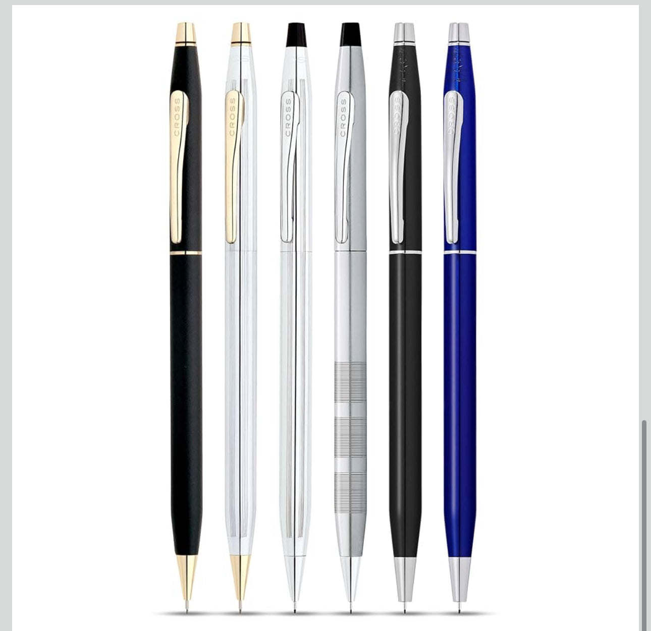 Cross Classic Century, Classic Black, 0.7mm Pencil with 23 Karat Gold Plated Appointments (250305)