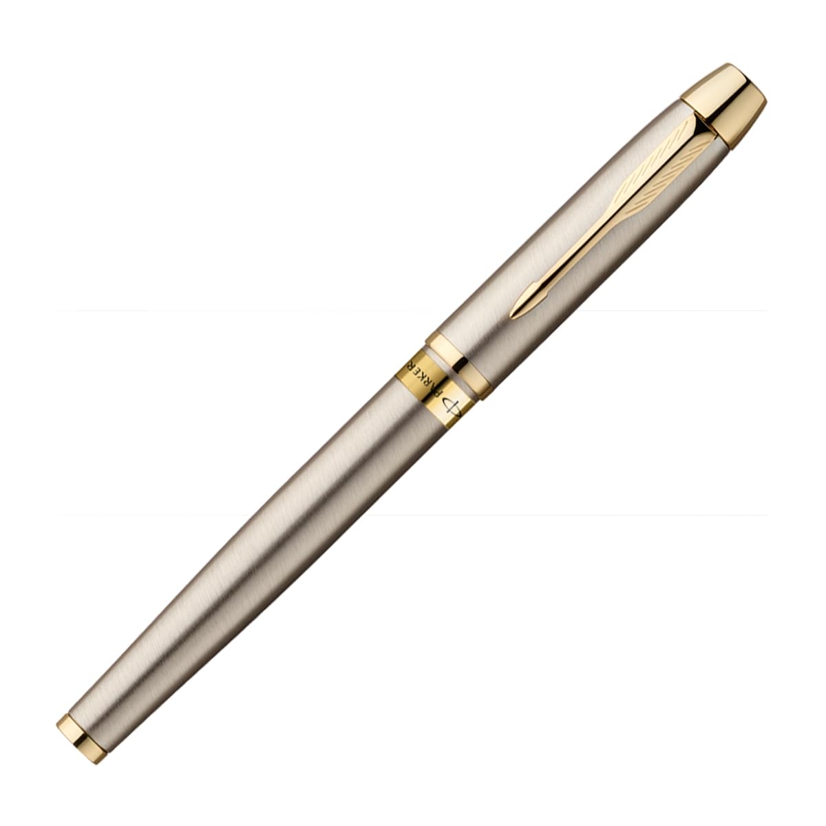 Parker Odyssey Brushed Metal Gold Trim Roller Ball Pen