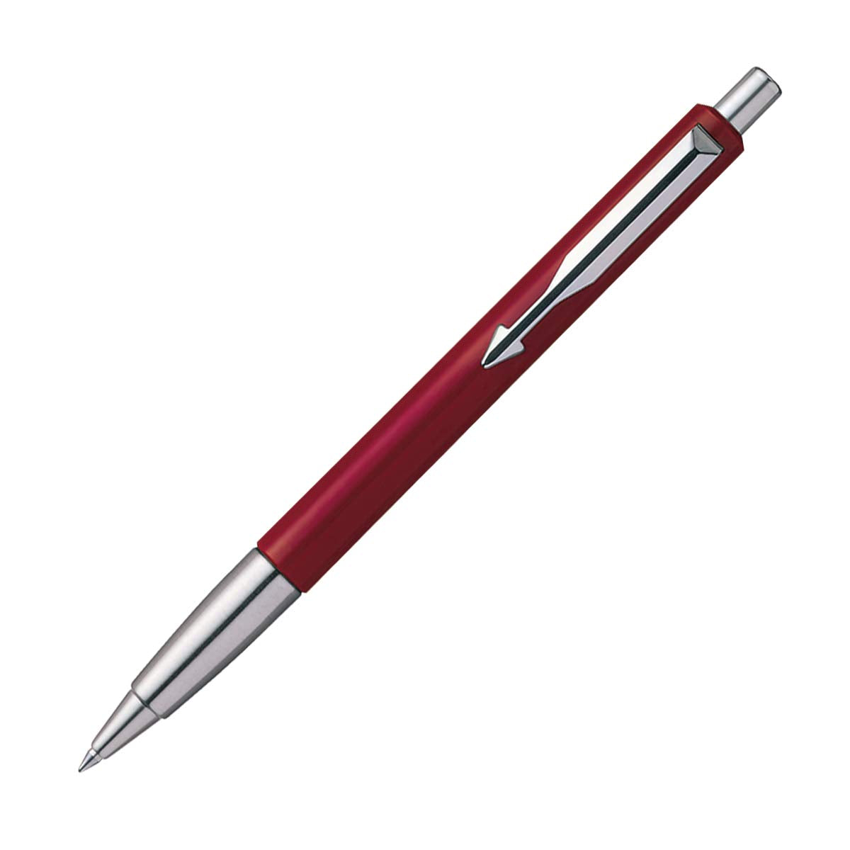 Parker Vector Standard Red  Chrome Trim Ball Pen ,Ballpoint Refill blue 2025453