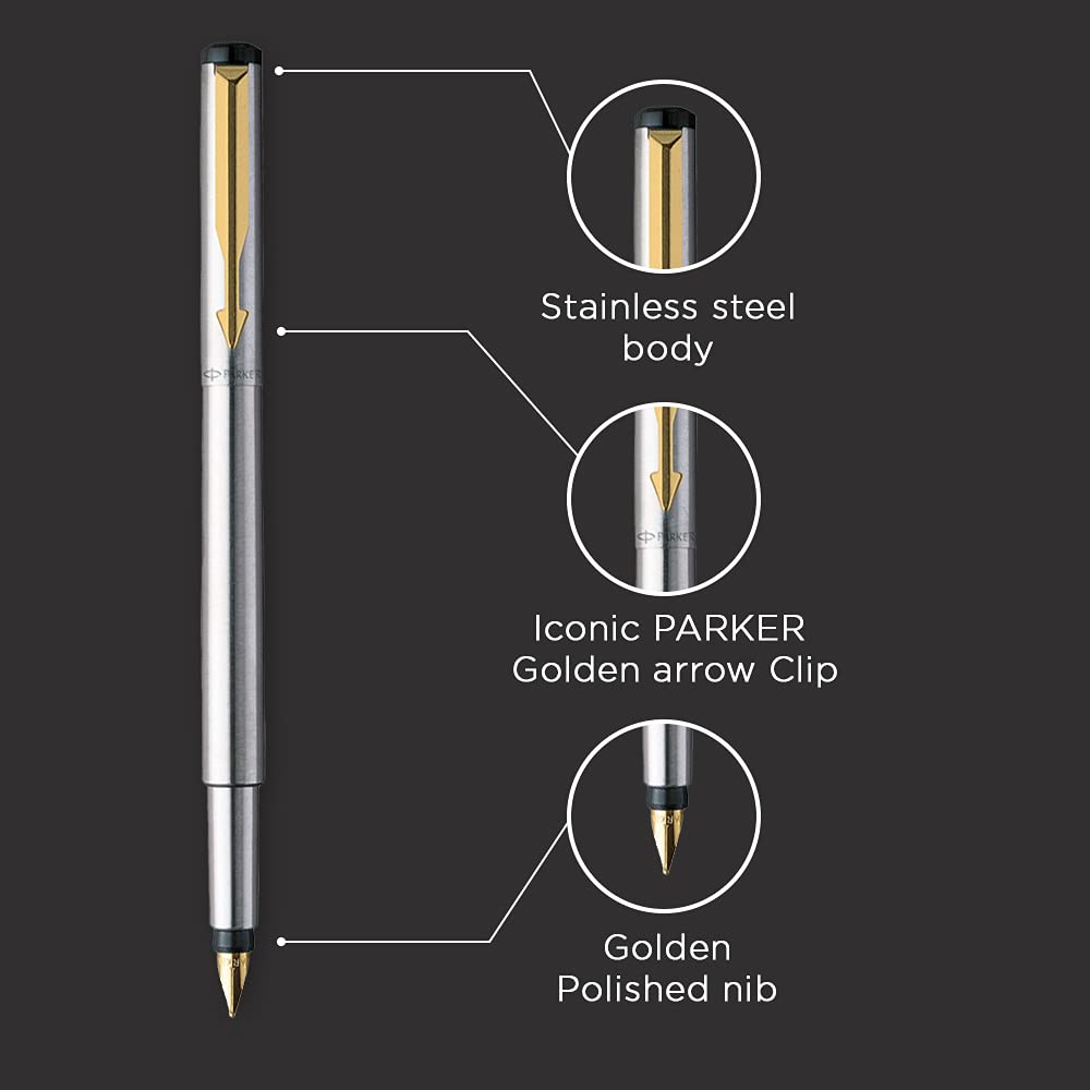 Parker Vector Stainless Steel GT Fountain Pen