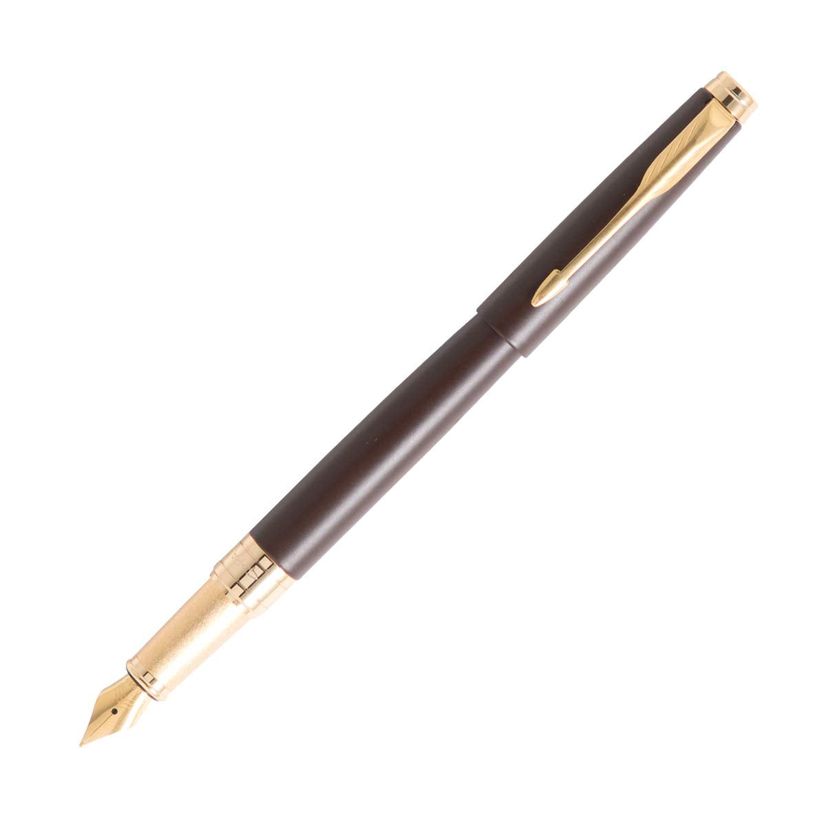 Parker Aster Gold Fountain Pen | Body Color - Brown | Ink Color - Blue