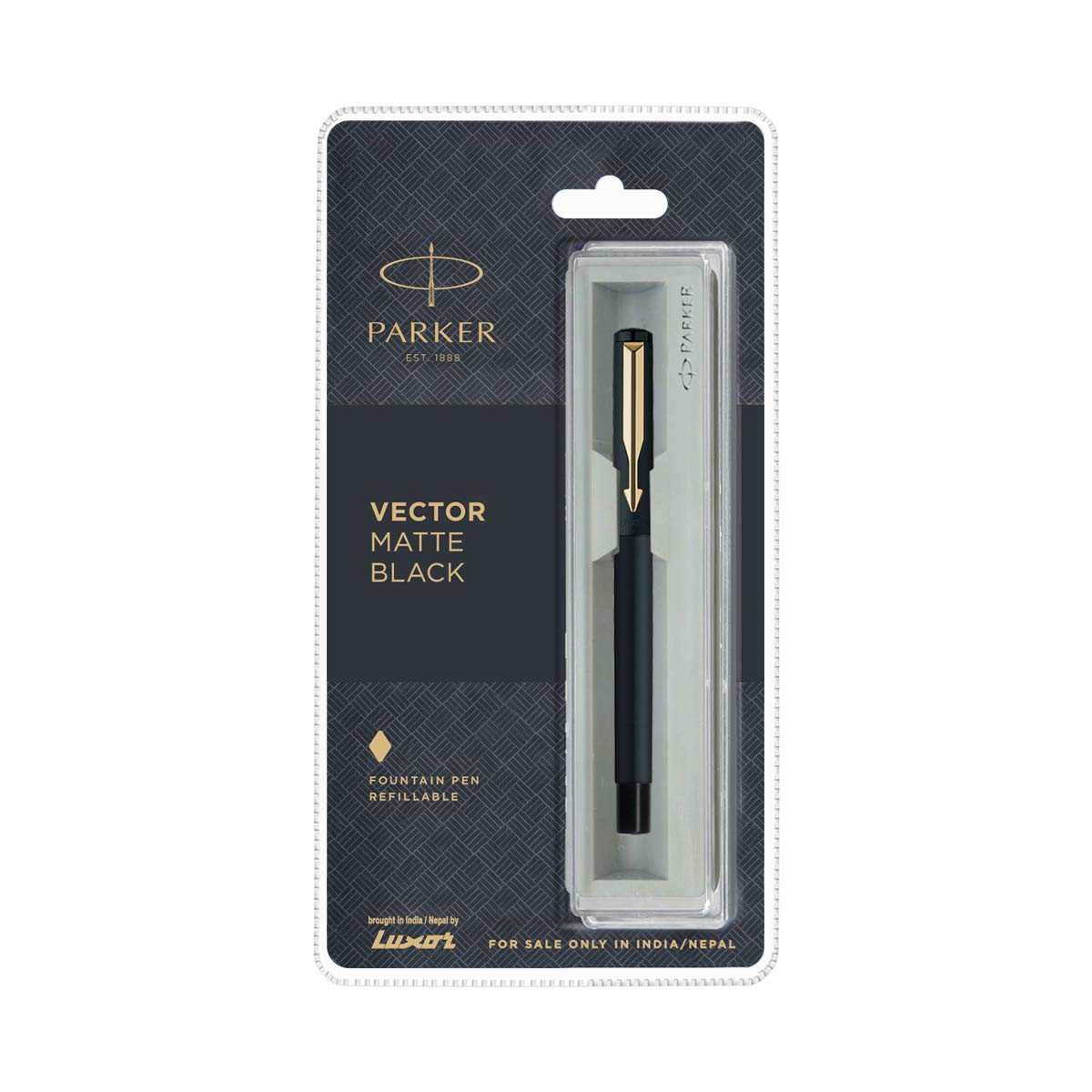 Parker Vector GT Fountain Pen, Matte Black