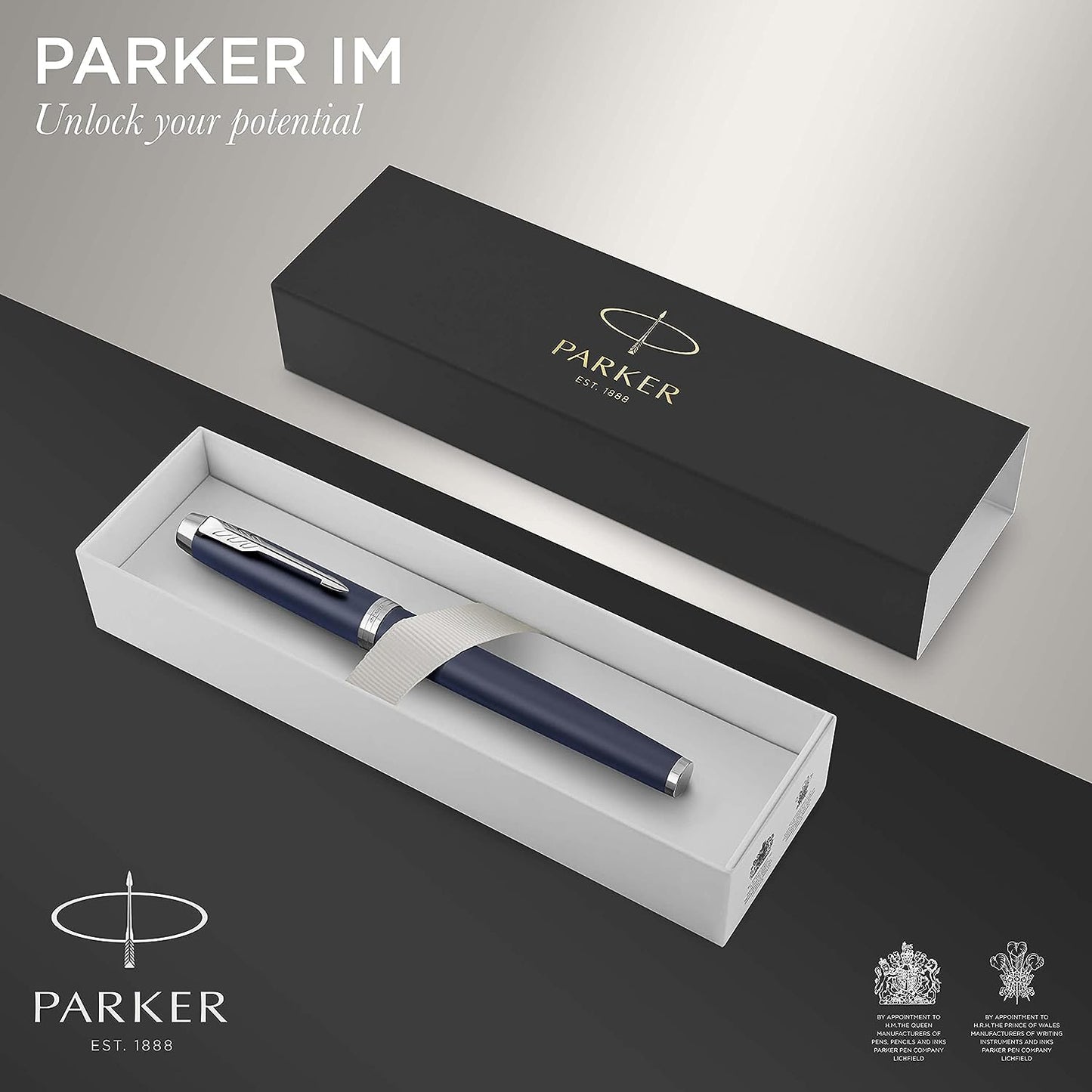 PARKER IM Fountain Pen Matte Blue Medium Nib with Blue Ink Refill (1931654)