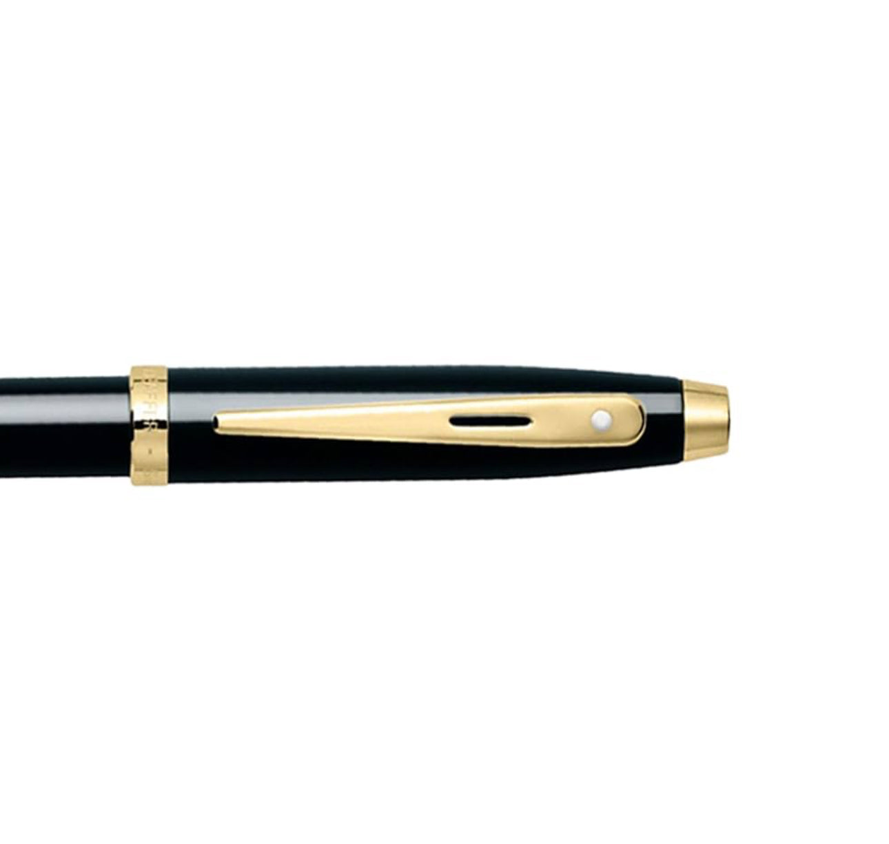 Sheaffer 100 Glossy Black Lacquer Rollerball Pen with Gold Tone Appointments