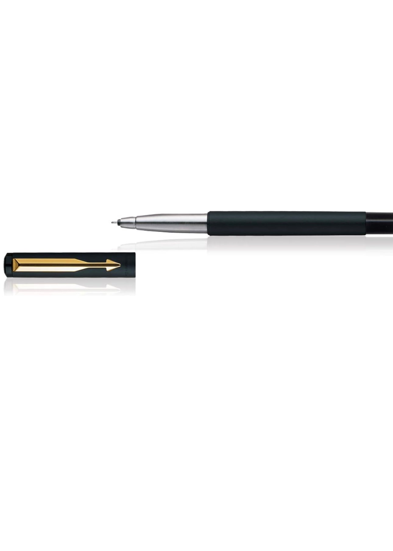 Parker Vector Matte Black Gold Trim Roller ball Pen