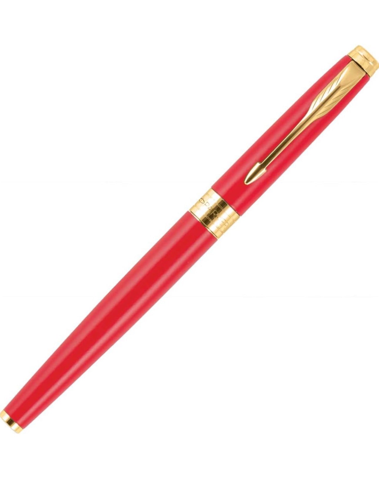 Parker Aster Matt Red Gold Trim Roller ball Pen