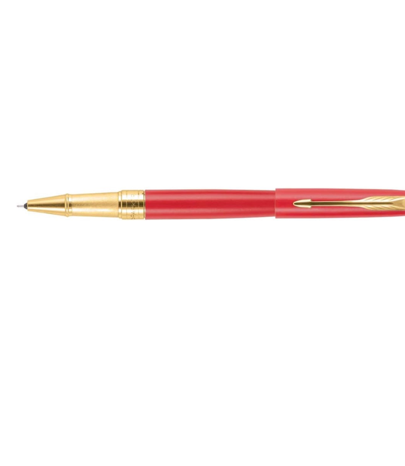 Parker Aster Matt Red Gold Trim Roller ball Pen